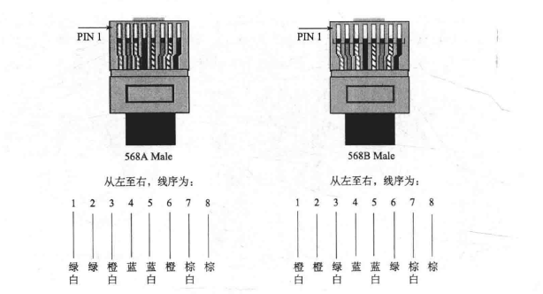 TIA/EIA 双绞线示意图